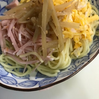 新生姜の甘酢のせ☆ハムと玉子の冷やし中華(^○^)